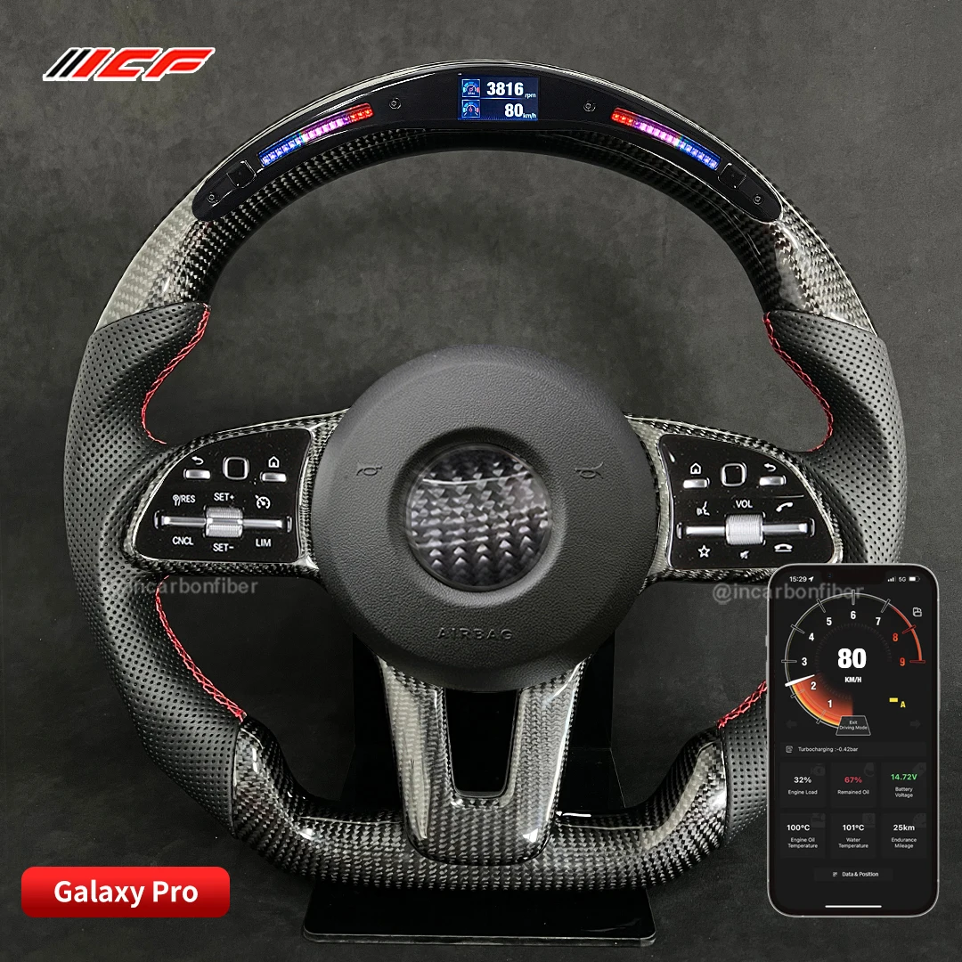 

Carbon Fiber Customized LED Steering Wheel for Mercedes Benz C63 E63 GT63 S63 GLC63 G63 GLS63 GLE63 SL63 CLS63