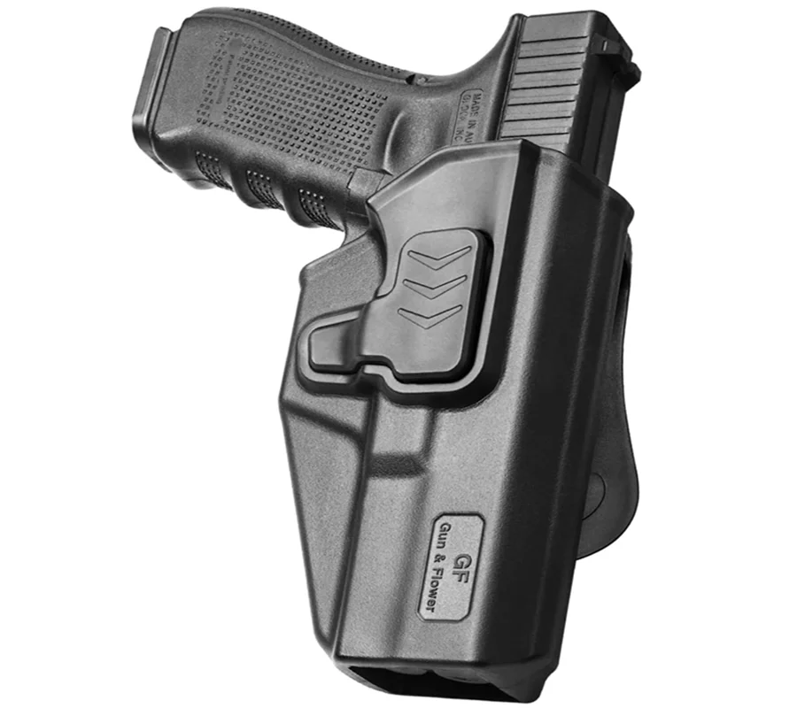 

OWB Polymer Outside Waistband Holster for Glock 17/19/22/23/31/32/44/45,Paddle,Adjustable Cant/Index Finger Release Right Hand