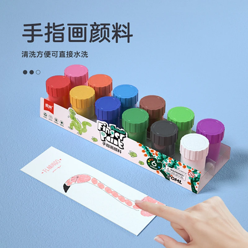 Juego de pigmentos para pintura con dedos de 20ml, pintura artesanal hecha a mano para niños, suministros de arte para garabatos, acuarela lavable