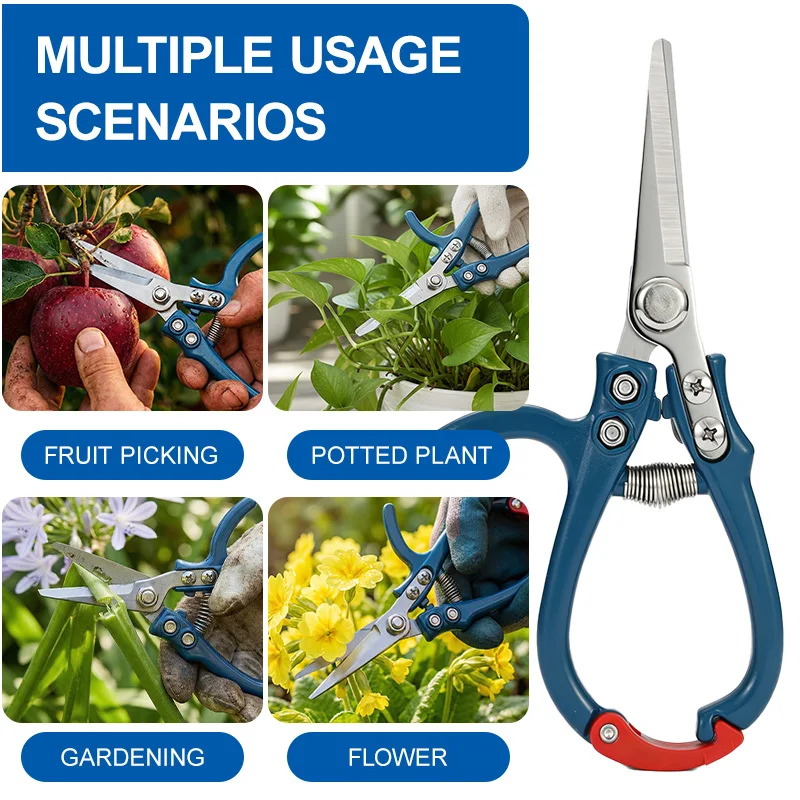 Pruner Garden Scissors Professional Sharp Bypass Pruning Shears Tree Trimmers Secateurs Hand Clippers For Garden Beak Scissors