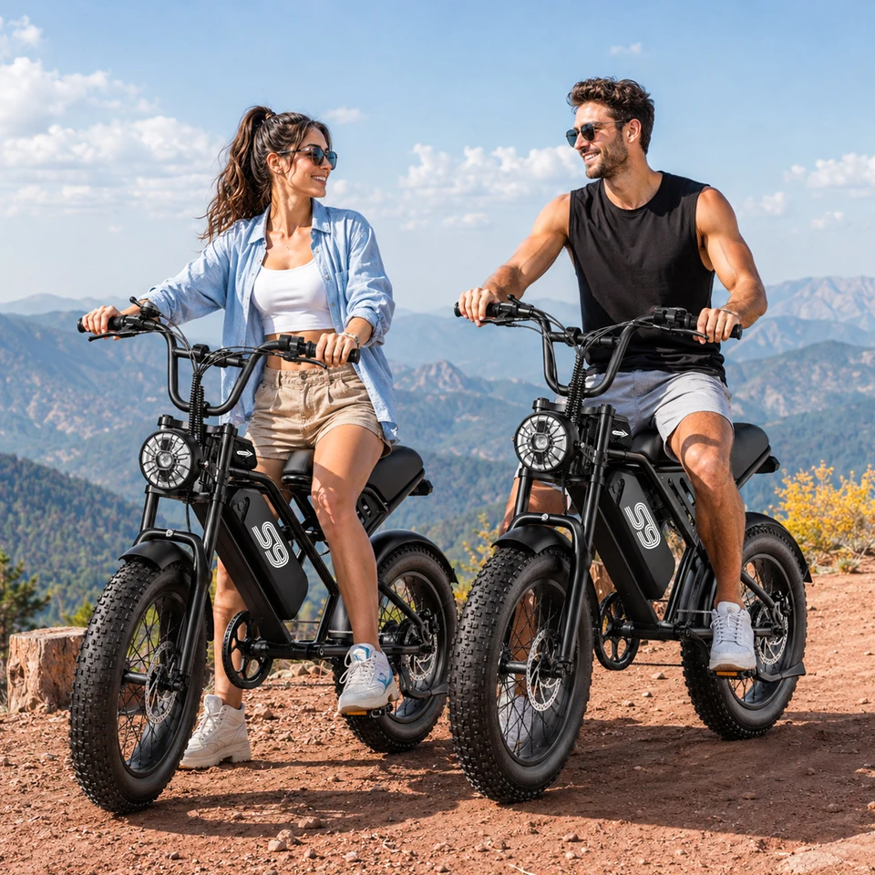 ASKGO Fat Tire Electric Bike for Adults, 1500W Peak Motor Off-Road Ebike, Up to 28 MPH Speed & 65 Miles Range, 16"×4.0" Wide All-Terrain Tires, 48V 20Ah Removable Battery, Dual Disc Brake with NFC Smart Unlock image 9