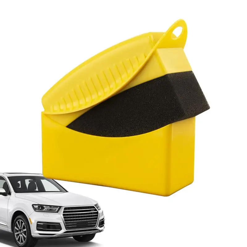 Tire Foam Sponge Tire Dressing Brush Sponge Washing Tire Tyre Wheel Rim Trim Contour Detailing Dressing Shine Pad Sponge