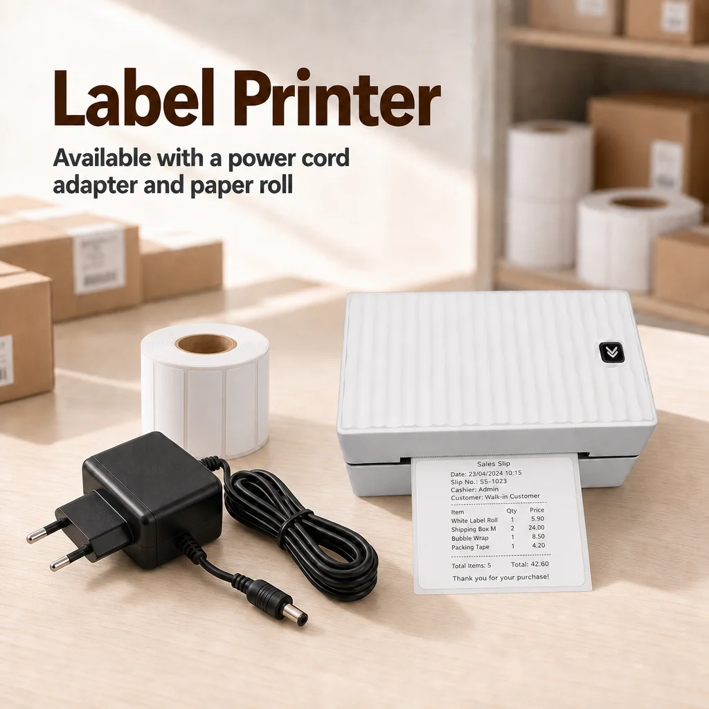 110mm Thermal Shipping Label Sticker Printer Wireless Bluetooth Packages Waybill Printing Machine without Paper Tray view 6