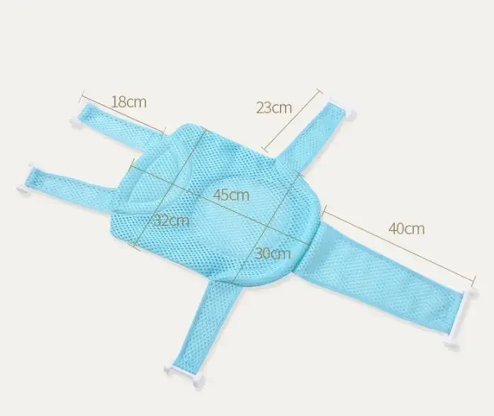 Neugeborenen Einstellbare Badewanne Kissen Sitzkissen Kreuz-förmigen Anti-slip Baby Bad Net Matte Kinder Badewanne Dusche Wiege bett Sitz – Detail 9