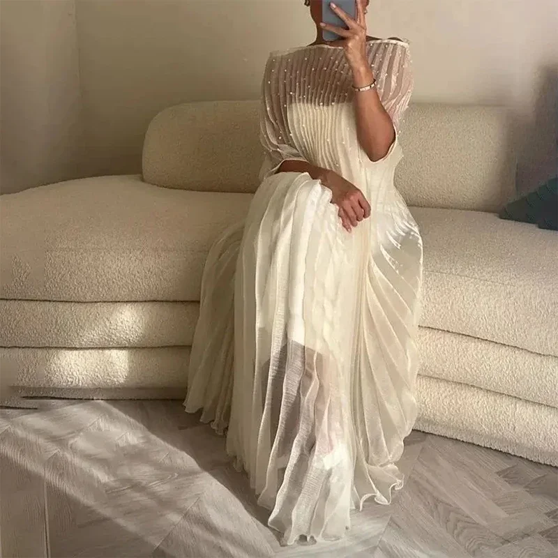 

Classic O-Neck Lace Sleeveless Beading Straight Formal Evening Drsesses Birthday Party Prom Gowns Customized