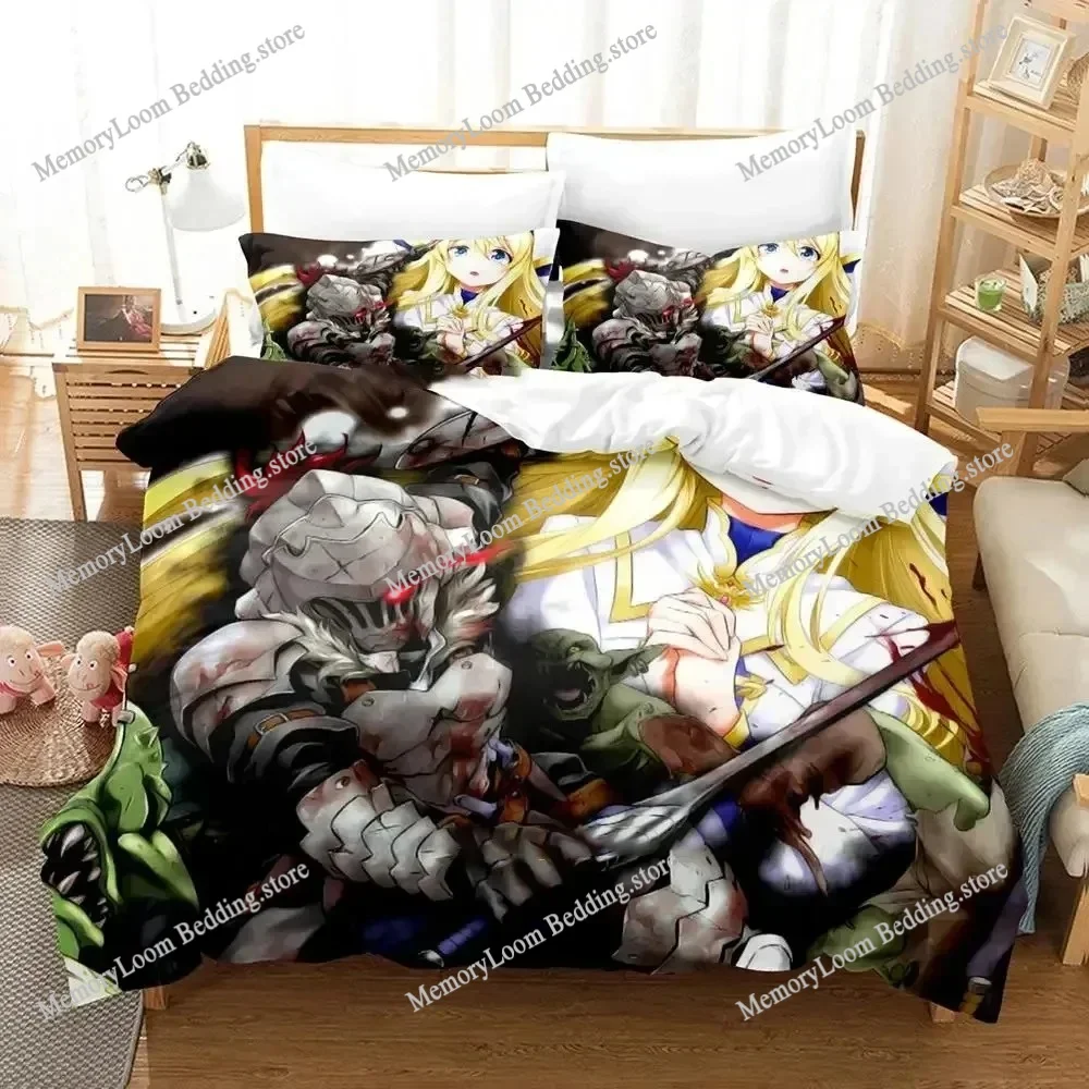 

Anime Goblin Slayer Bedding Set Duvet Cover Bed Set Quilt Cover Pillowcase Comforter king Queen Size Boys Adult Bedding Set