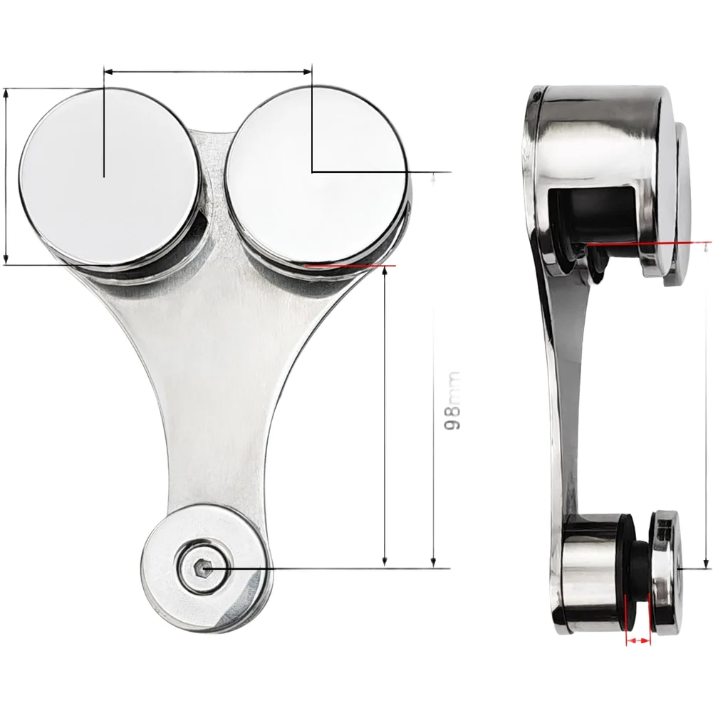 For top Hung Sliding Glass Door Roller Stainless Steel for Bathroom Shower Systems 40.0x35.0x12.0cm Dimensions