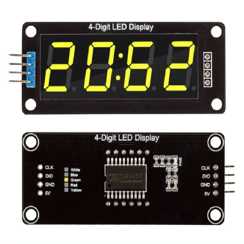 TM1637 0.56-inch 4-Digit 7-Segment Digital Tube Clock Display Module with Decimal Point
