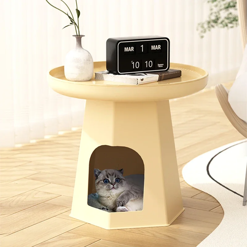 Creative cat nest bedside table cream wind simple edge