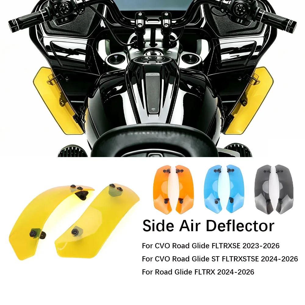 Motorrad-Seitenverkleidung Farbiger Windabweiser Luftspoiler Mod Zubehör für Harley CVO Road Glide FLTRXSE / ST FLTRXSTSE 2024