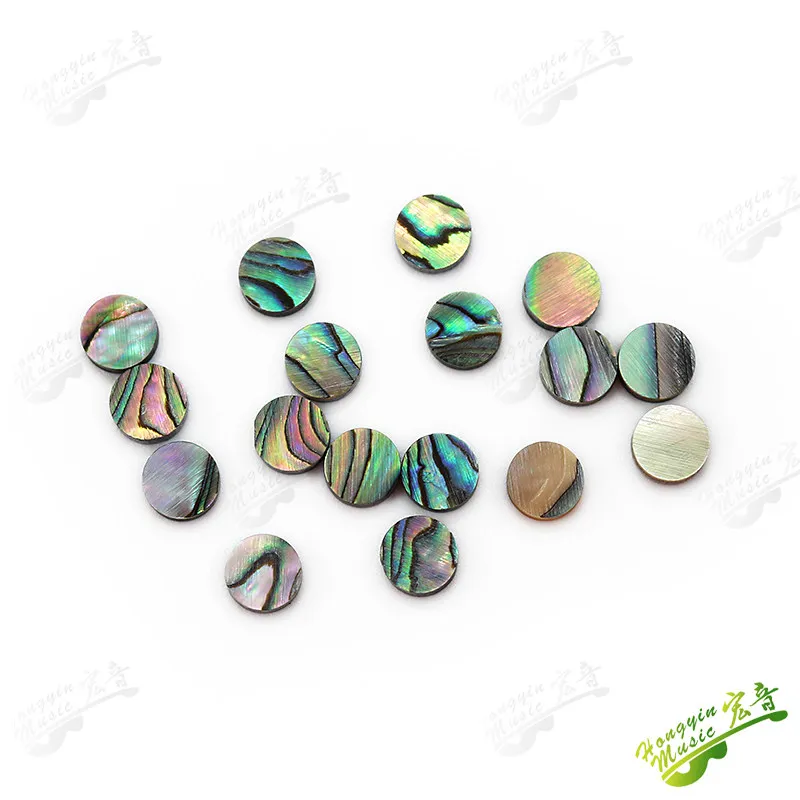 HUATOOL 10 Stück/Set Echte Farbige Abalone-Muschelklangpunkte Gitarrenzubehör Material Durchmesser 2mm/3mm/4mm/5mm/6mm – Detail 3