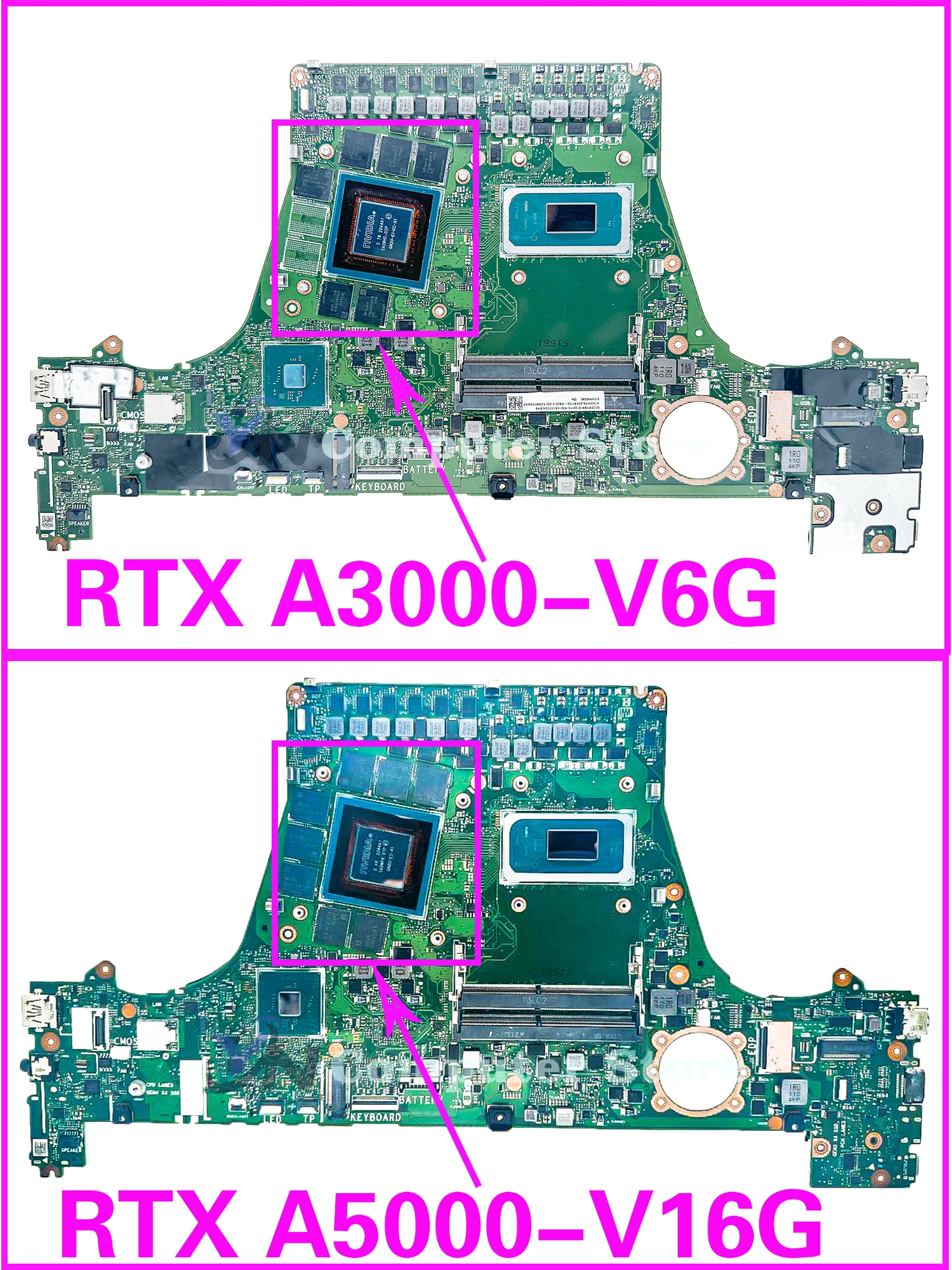 Placa base W7600H3A para ASUS H7600HM W7600H3 J7600H3A J7600H5A J7600HM W7600H5A placa base para ordenador portátil i7-11800H i9-11900H W-11955M