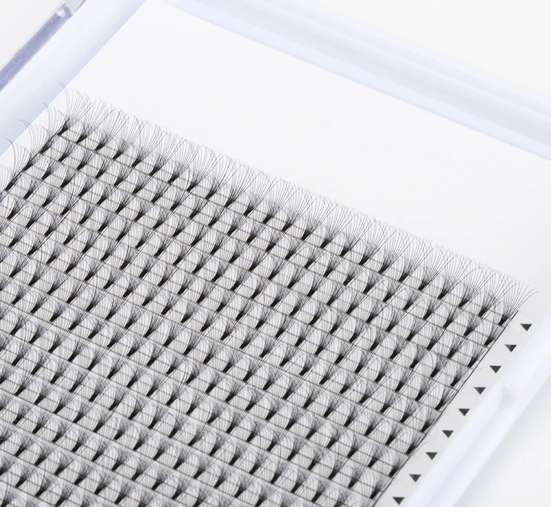 Premade fan  Lashes Extensions 10D Short Stem 0.05mm Thin Soft Big Box Bottom Tape Glue-Free Short Stem Wholesale Bul