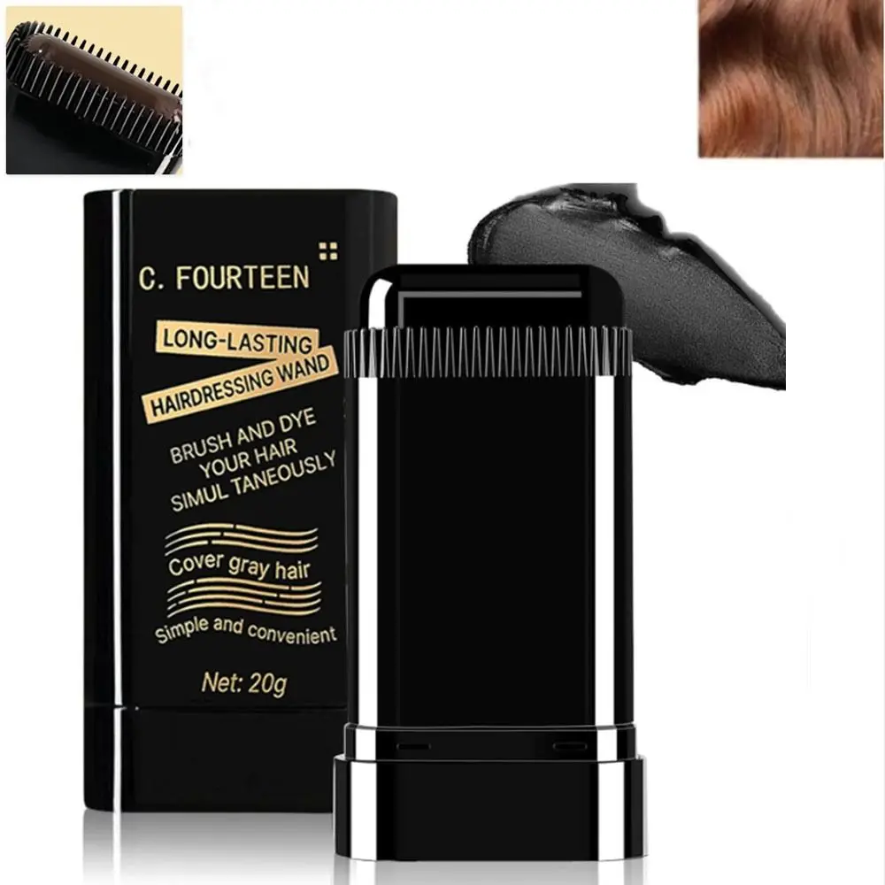 New Waterproof Comb Hair Dye Sweat-proof Easy to Use 2 in 1 Instant Dye Black Color Hair Colouring Cream for Gray Hair Coverage
