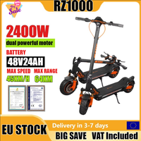 CUNFON RZ1000 Adult Electric Scooter 2400 dual  Motors 48V24AH Battery City EScooter 10.5 Inch Tire E-Scooter max speed 45km/h