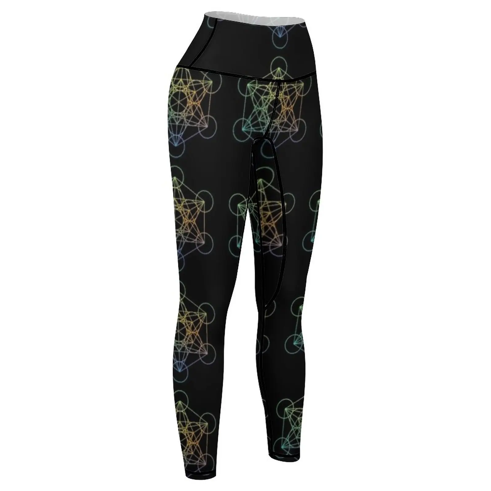 Metatron's Cube Sacred Geometry Legginsy sportowe damskie spodnie push up Jogger Legginsy damskie