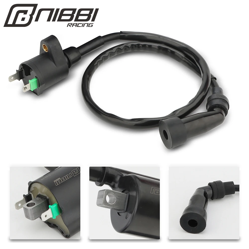 NIBBI Motorcycle Ignition Coil CDI Racing Para Motos High Pressure Coil For ATV Moped Scooter Quad Dirt Bike Electric Motor Part