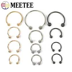 5/10Pcs Metal O Ring Buckles U-shaped Bikini Swimsuit Clothes Collar Strap Decorative Connector Screw Clasp Hardware Accessories