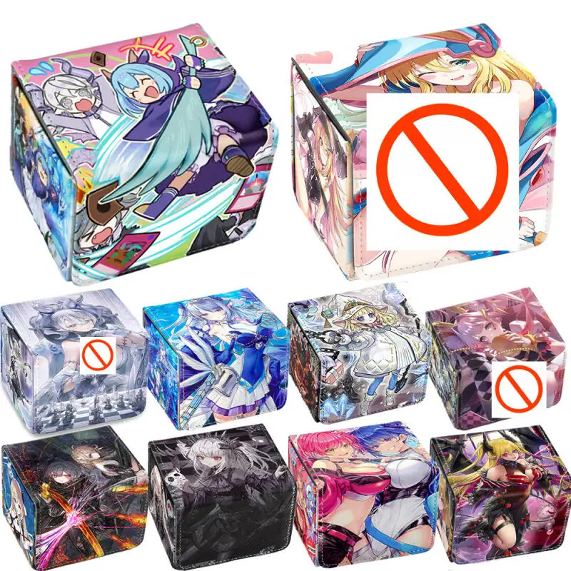 

Yu-Gi-Oh! Black Magician Girl Tearlaments Scheiren DIY Large Capacity Leather Card Box Anime Game Collection Card Storage Box