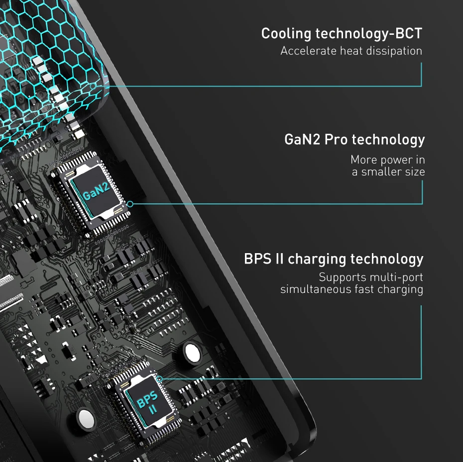 Baseus-ガンタイプc電話充電器,100w,pd,qc,急速充電,iphone 15, 14, 13, 12 pro max,macbook