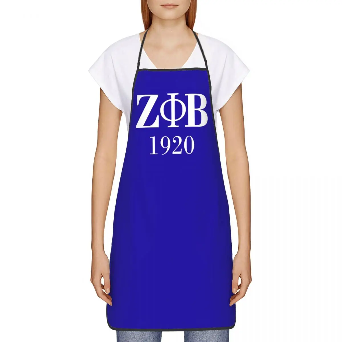 Zeta Phi Beta fartuch dla kobiet mężczyzn afroamerykanów dorosłych Unisex kuchnia kucharz Bib Tablier kuchnia gotowanie pieczenia malowanie