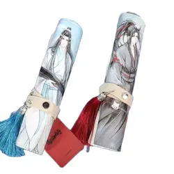 Grandmaster Mo Dao Zu Shi Official Roll up pen bag Wei Wuxian Lan Wangji Cartoon Figure Stationery Storage Bag Fans Student Gift