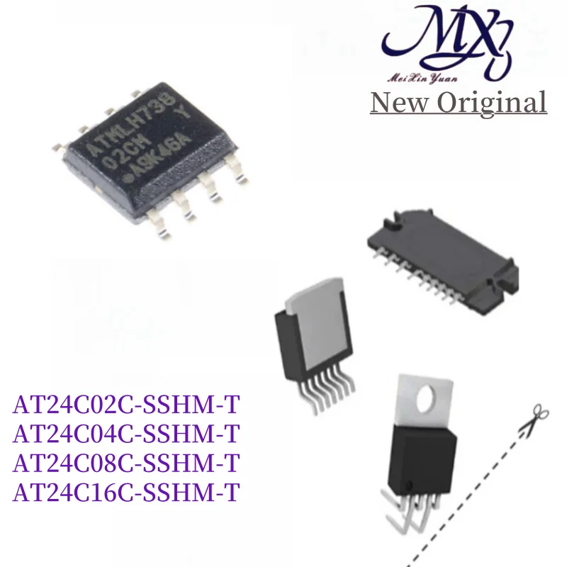 MXY 10Pcs AT24C02C-SSHM-T 02CM AT24C04C-SSHM-T 04CM AT24C08C-SSHM-T 08CM AT24C16C-SSHM-T 16CM IC SOP-8 EEPROM serial memory chip