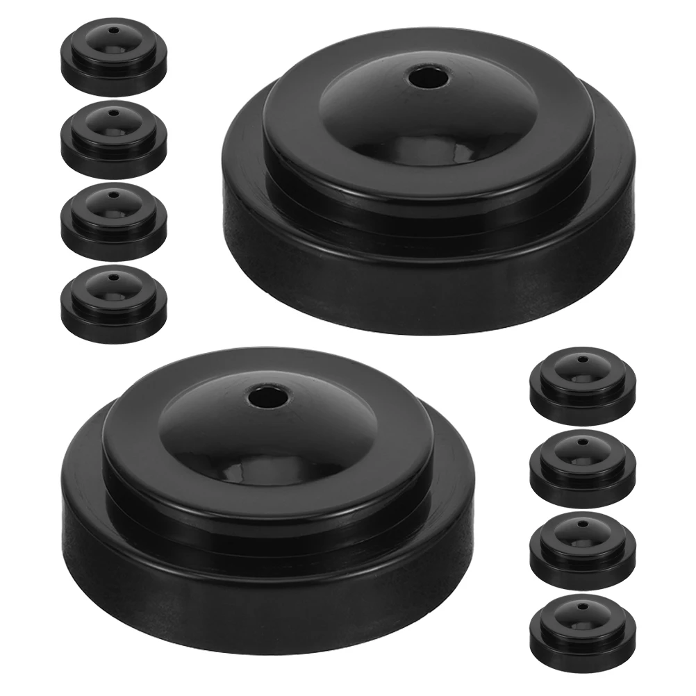 

10Pcs Flagpole Base Small Round Plastic Desk Holder Office Table Mini Stand for Conference Meeting Display Flagpole Holder