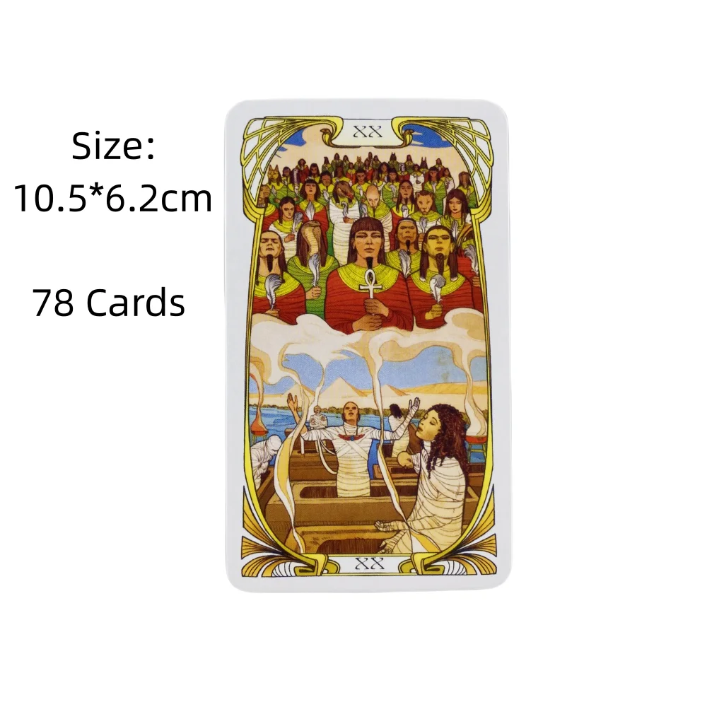 Egyptian Art Nouveau Tarot Cards A 78 Deck Oracle English Visions Divination Edition Borad Playing Games