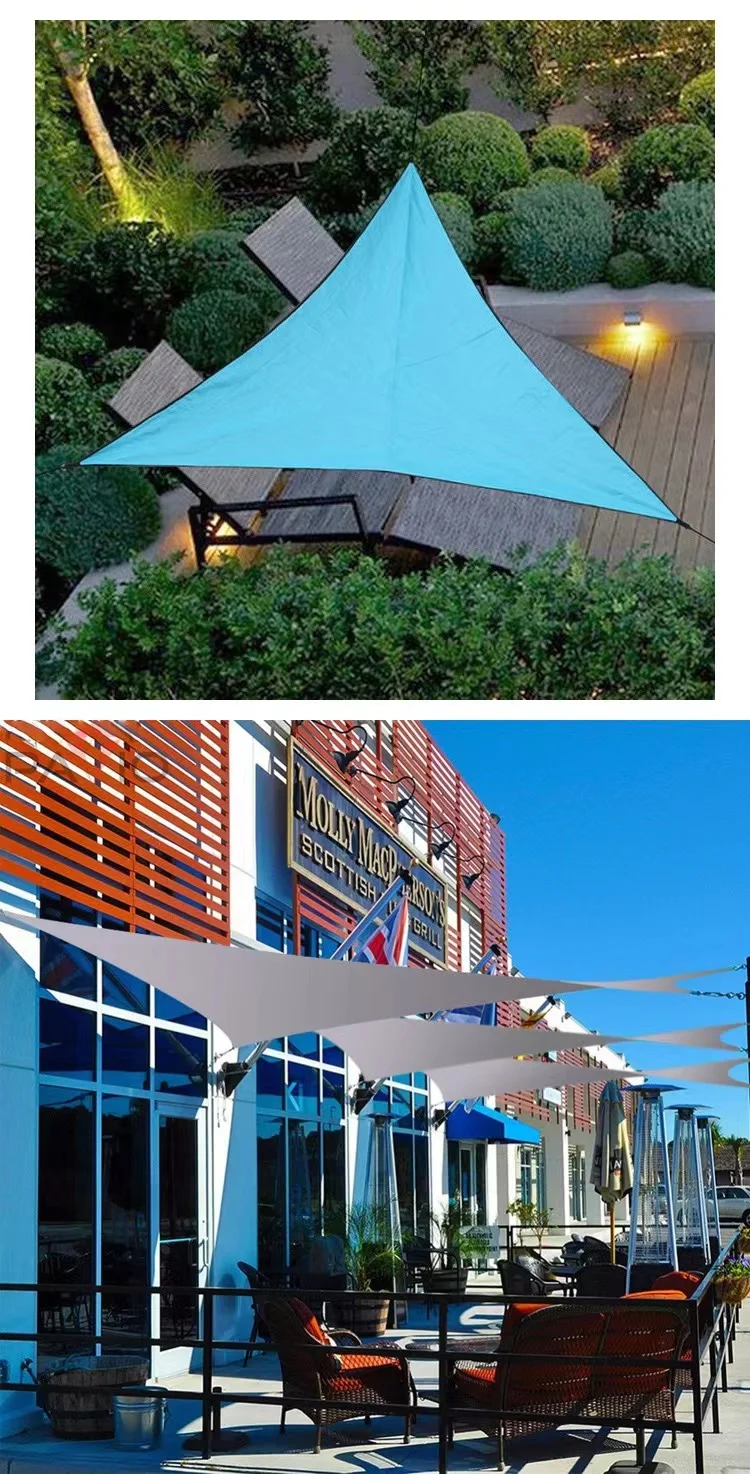 Multi-size Triangle Sun Shade Sail Waterproof Outdoor Garden Patio Party Sunscreen Awing Sun Canopy For Beach Camping Pool