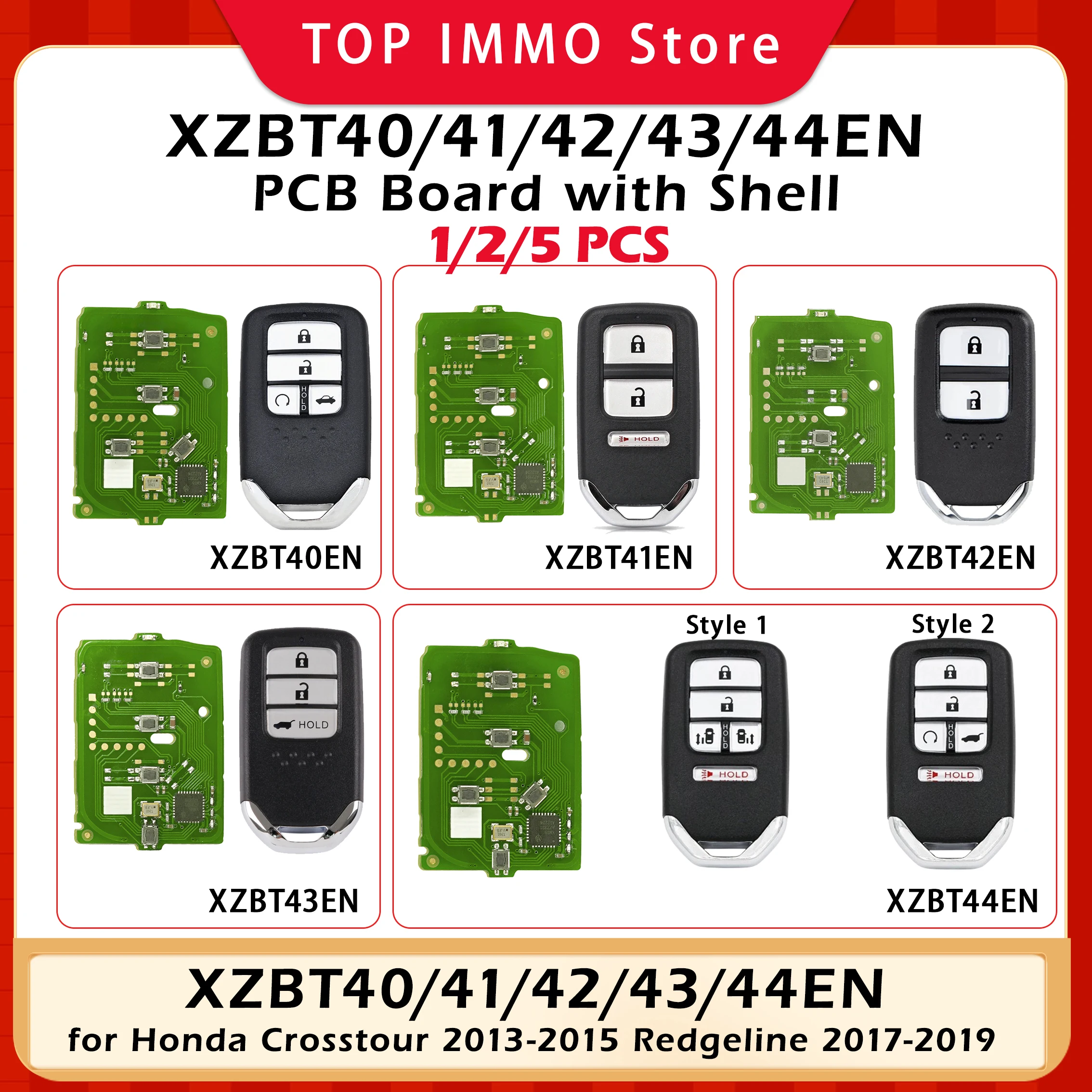 

Xhorse VVDI XZBT44EN/XZBT43EN/XZBT42EN/XZBT41EN/XZBT40EN Special PCB Remote Key for VVDI2/Mini Key Tool/Key Tool MaxPro 1/2/5pcs