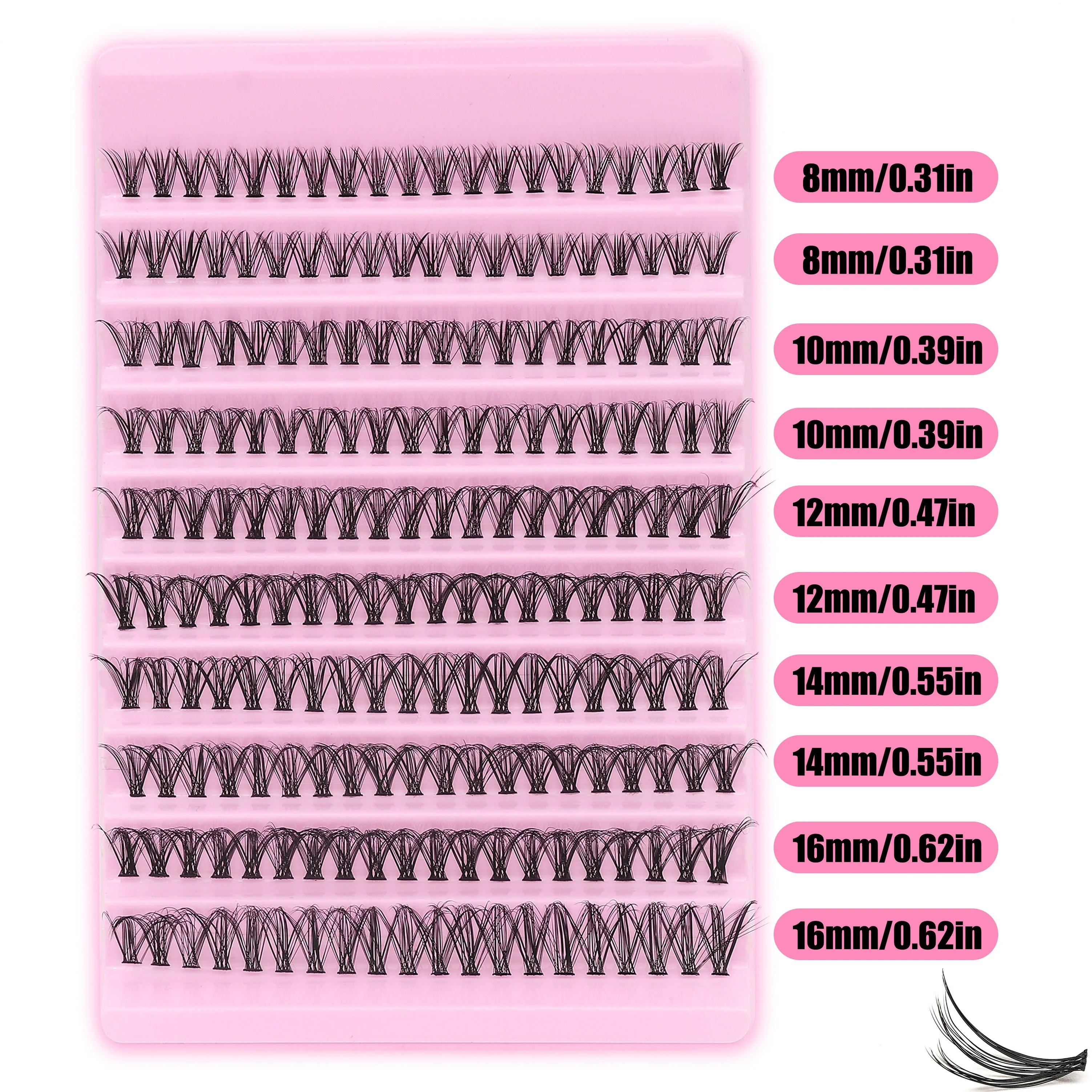 200 ชิ้นผสม 30D ขนตาปลอมชุด-หนาและปุย Cluster Lashes สําหรับผู้เริ่มต้น, reusable Diy Lash Extension ชุด