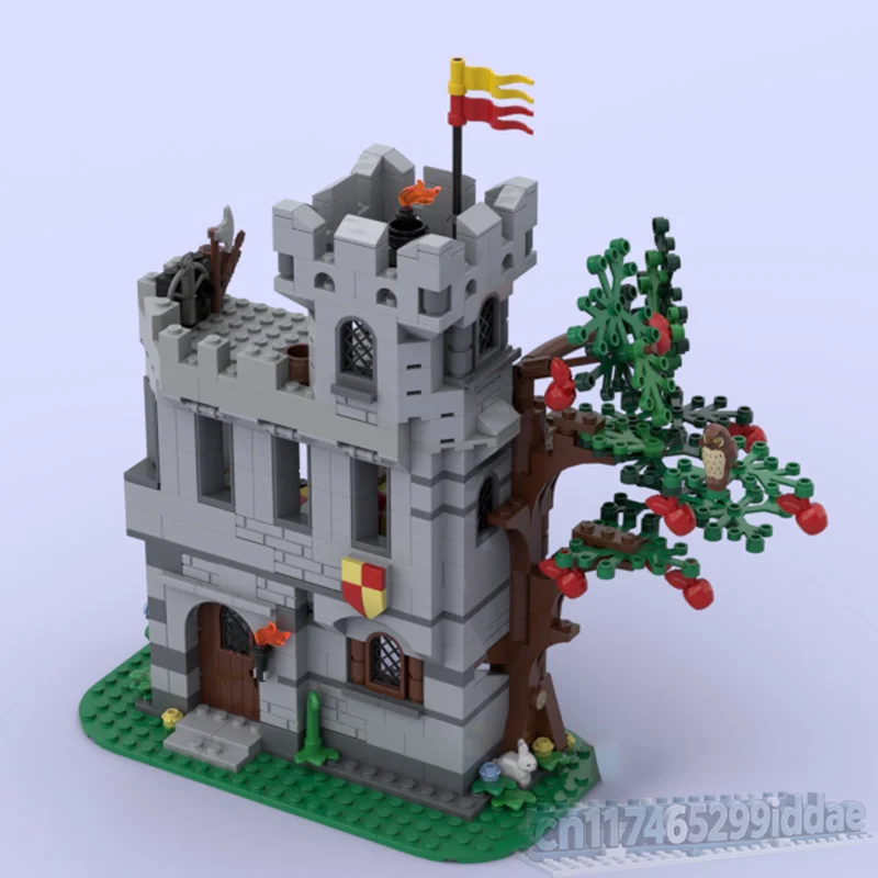 538Pcs Medieval Castle Tower Building Blocks Architecture Model DIY Assembly Set Fantasy Fortress Collection Display Gifts Toy