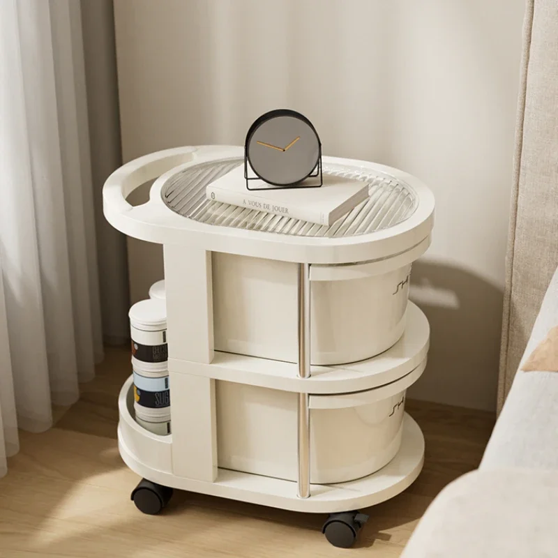 Bedside Cart Storage Rack Cama Moderno Lujo  Furniture Bedroom