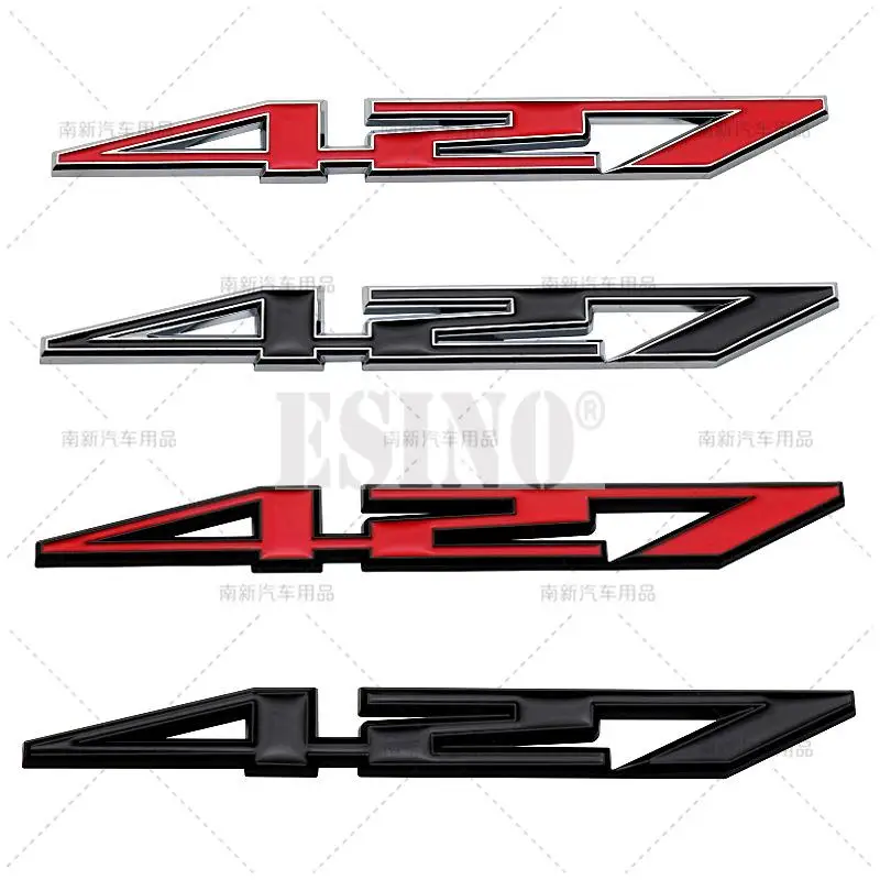 

Car Styling 3D 427 Metal Alloy Adhesive Adhesive Emblem Rear Trunk Badge Front Fender Sticker Decal For Chevrolet Camaro Cruze