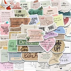 50/100PCS Fragmented text Retro Handmade Stickers Nostalgia Laptop Luggage Cartoon Cool Skateboard Art Picture Phone Sticke