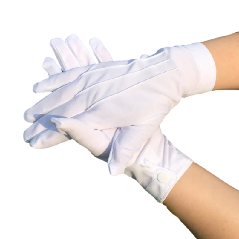 Classical White Gloves for Performances, Business Meetings, and Speeches Restaurant Waiter Waitress