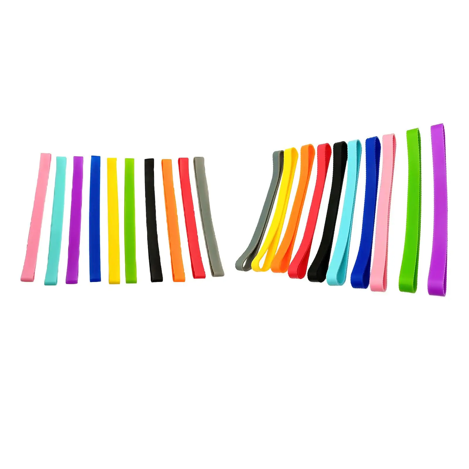 Elastic Silicone Bands Pack of 10 for Securing Beach Towels Notebooks Lunch Boxes USB Cables and Food Bags