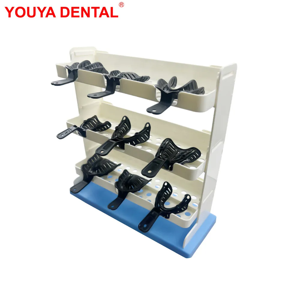 3 Layer Dental Impression Tray Holder Detachable Plastic Dental Tray Rack Stand Organizer For Cleaning Drying Dentistry Lab Tool