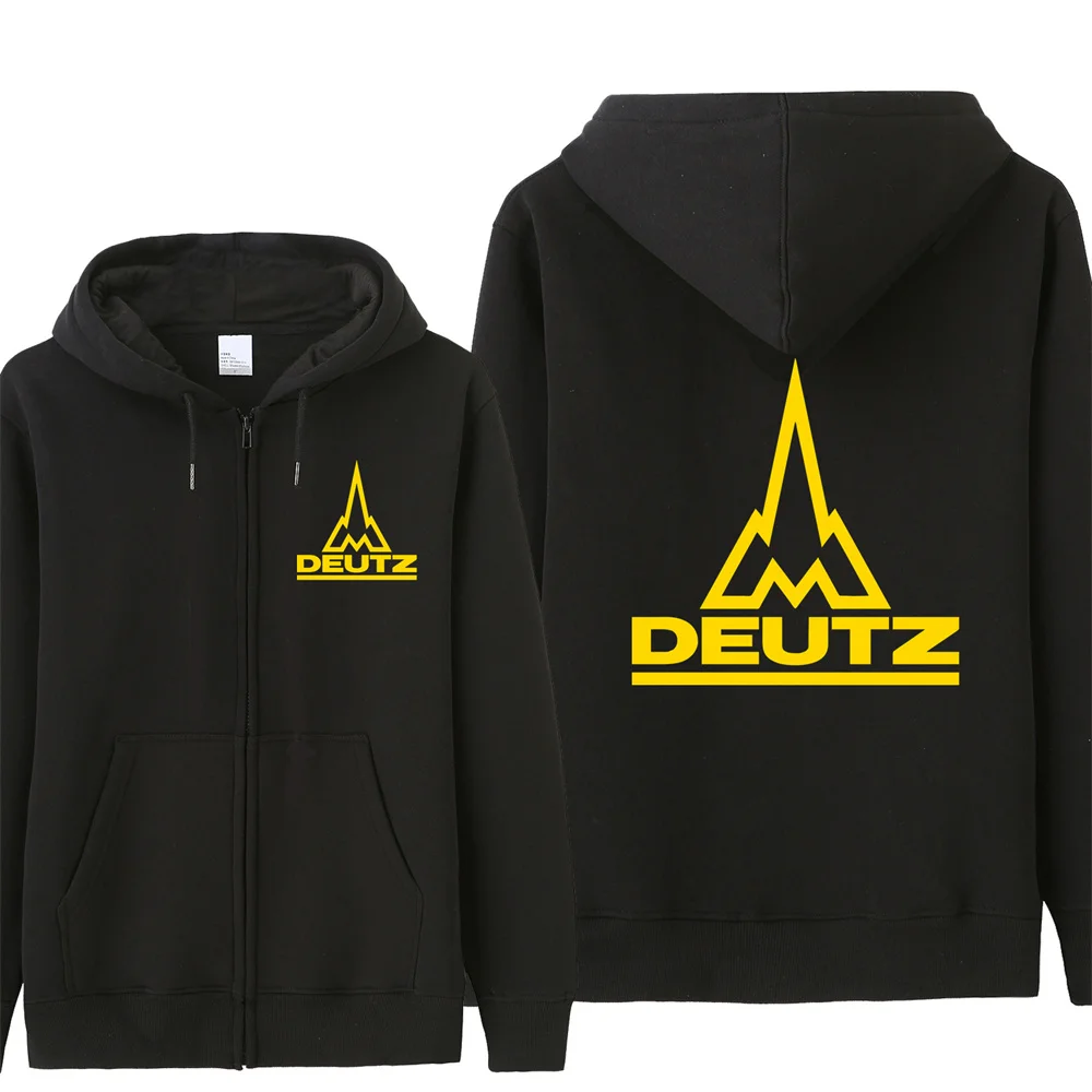 Deutz Fahr Tractor Sweatshirts Men Casual Deutz Hoodies Fleece Jacket Zipper Tracksuit