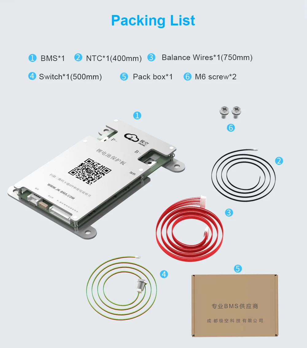 JIKONG BMS BD6A8S10P Smart BMS 4S 5S 6S 7S 8S 12V 24V Batterie MIT 0,6A ACTIVE BALANCE BMS für LiFePO4 Li-Ion LTO Batterie jk bms – Detail 10