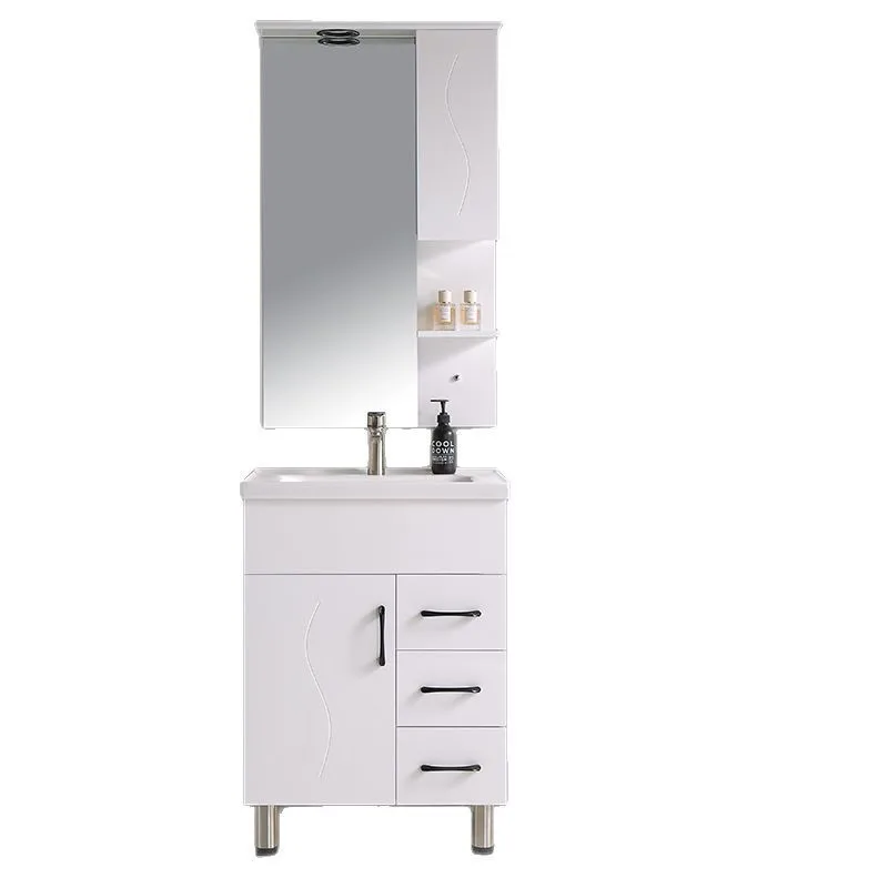 

New white waterproof PVC bathroom cabinet toilet locker floor-to-ceiling bathroom set