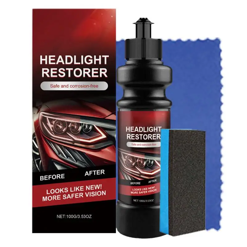 Headlight Repair Polish Paste Auto Headlight Restoration Cream Short-Term Protection Headlight Cleaning Tool For Sedan Truck