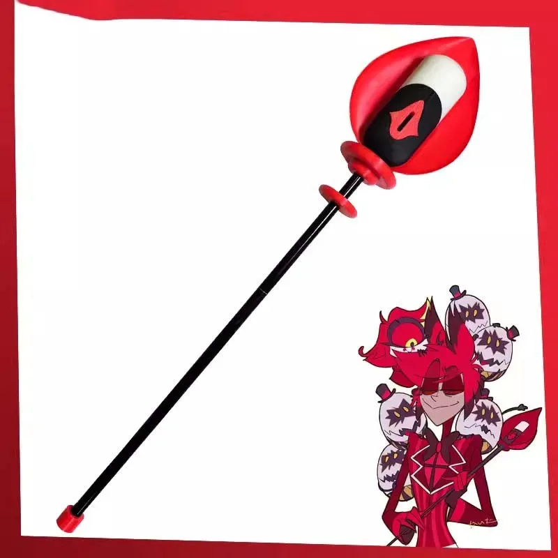 Hazbin คอสเพลย์โรงแรมเครื่องแต่งกายเด็ก ALASTOR หญิง Carnivals Party Plush Headpiece Party คอสเพลย์ Animes เครื่องมือ Unisex 85 ซม. Prop วิกผม