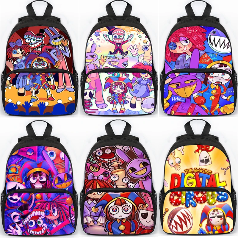 

Anime The Amazing Digital Circus Backpack Girls Boys Cartoon Backpacks Large Capacity Children Schoolbag Waterproof Travel Bags