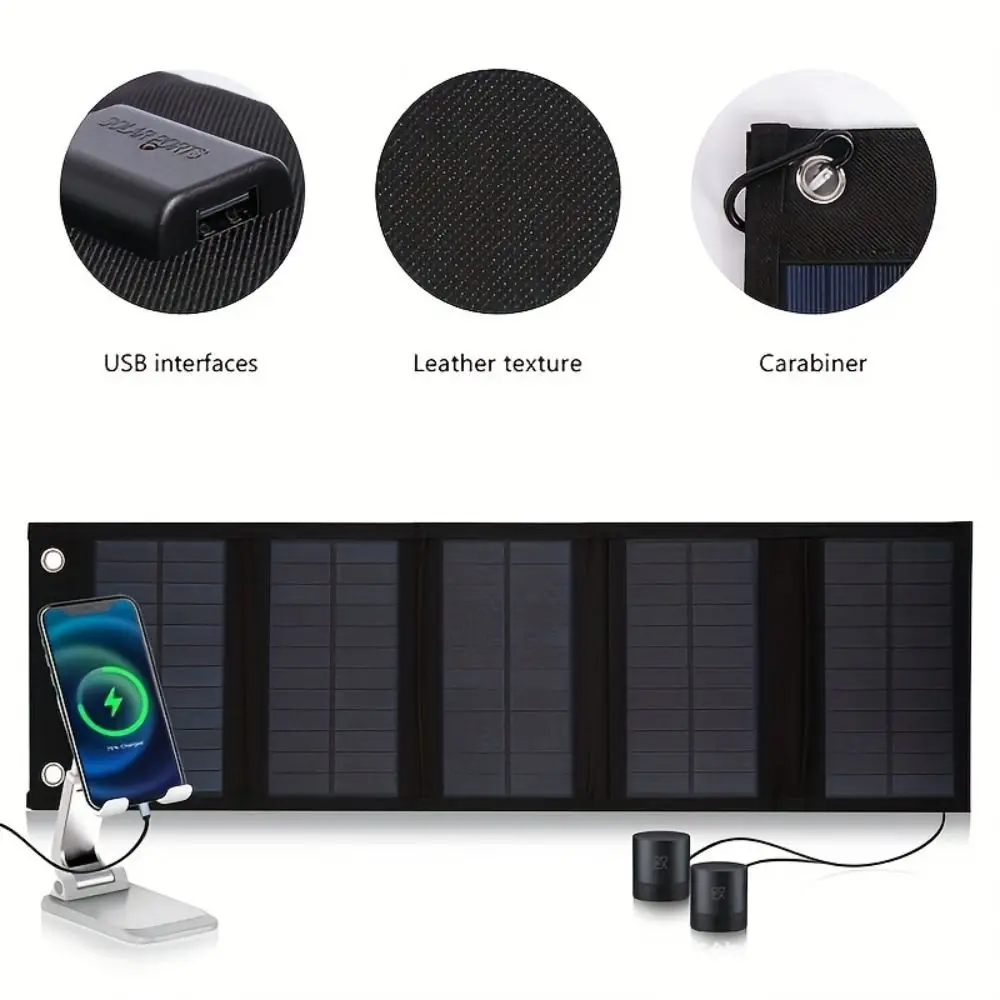 

Multifunctional Solar Power Generation Solar Panels Fold 5V Solar Charging Panel Reliable Lasting Solar Photovoltaic Panels Camp