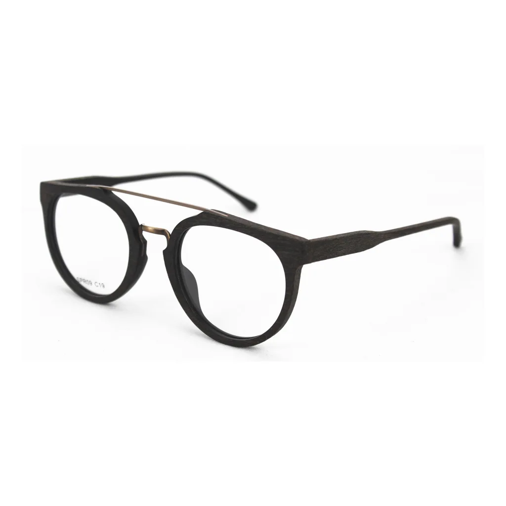 HDCRAFTER Wood Myopia Optical Glasses Frame Men Women Rx Prescription Eyeglasses Frames Clear Lens Spectacles Korea Eyewear 2020