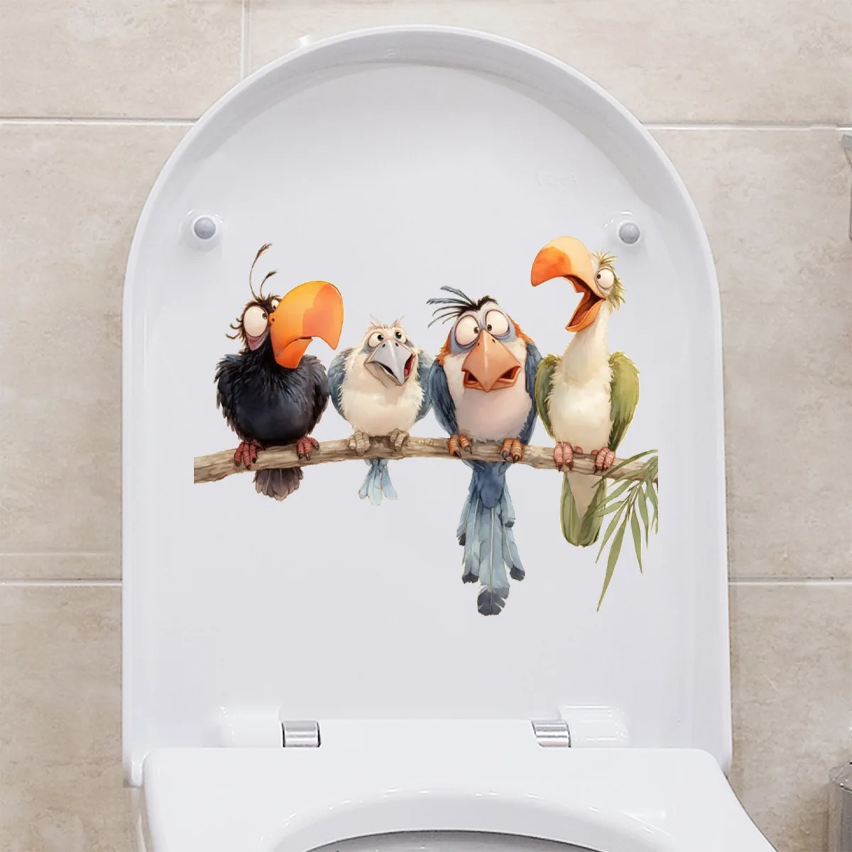 Funny Bird Wall Stickers Bedroom Kids Room Background Decoration Mural Animals Home Decor Self-adhesive Wallpaper S678