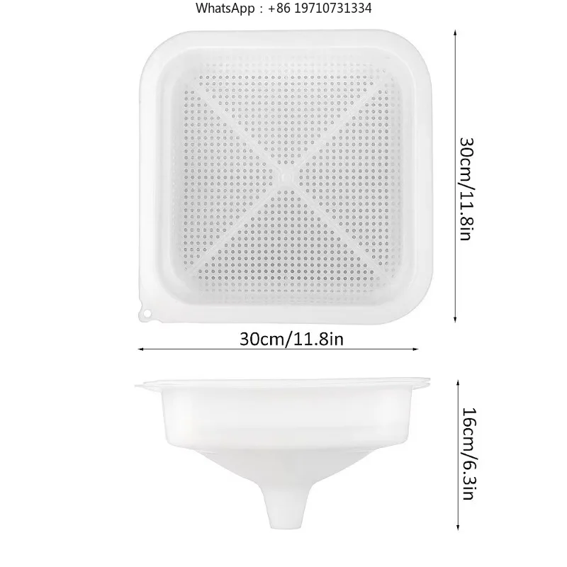 50 Pieces Honey Strainer with Large Funnel 2 Layers Plastic And Stainless Steel Beekeeping Filtering Tool for Beekeepers