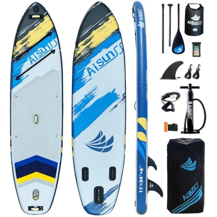 

Inflatable Paddle Board for adult use PVC drop-stitch material navy blue ultra-stable wide design for all skill levels with pre